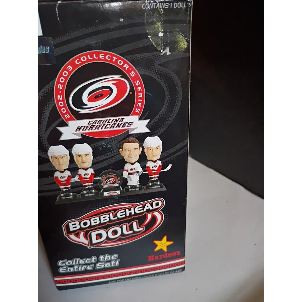 vtg Carolina Hurricanes Arturs Irbe Bobblehead Hardees  NEW OPEN BOX